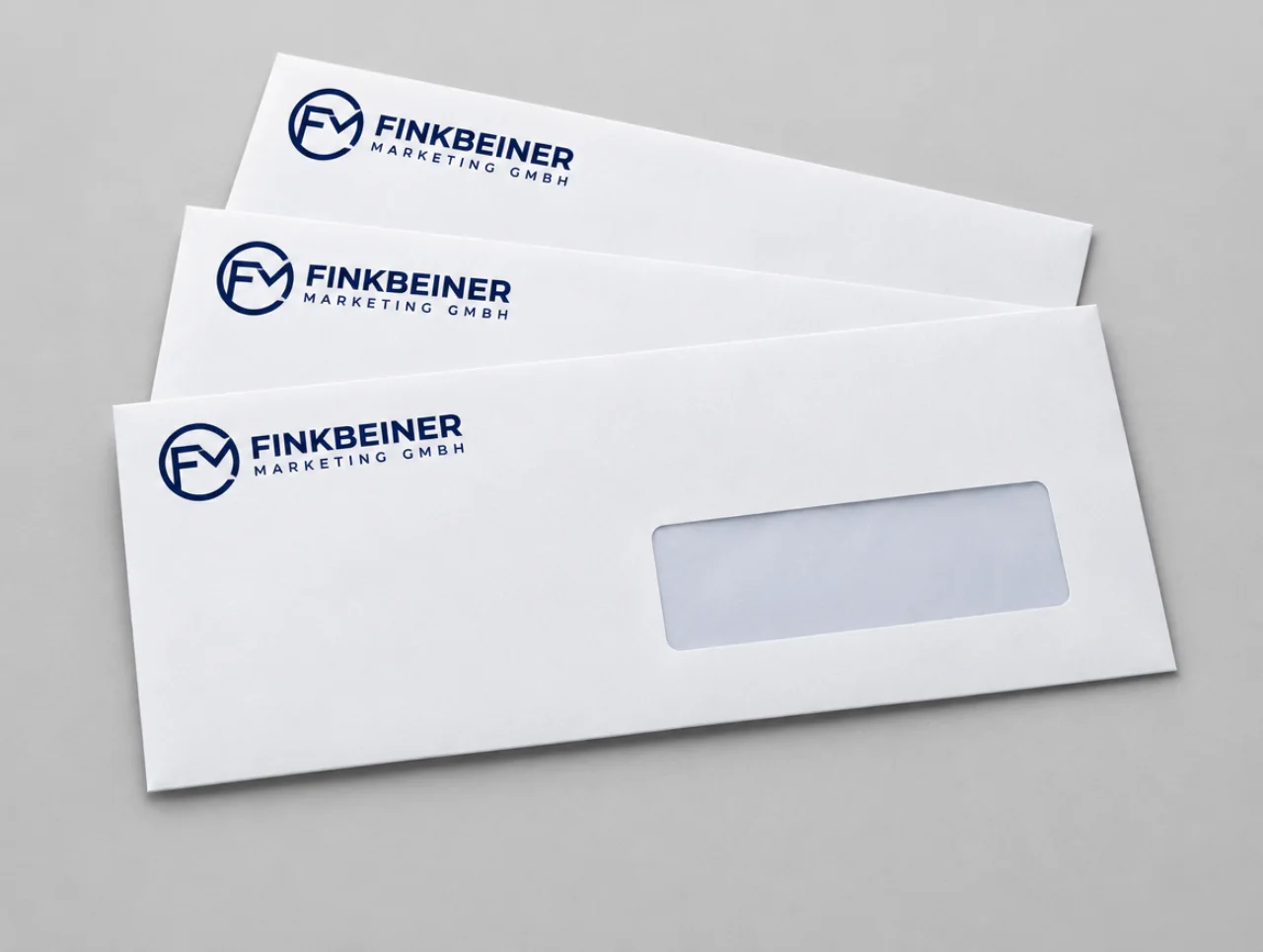 Briefumschläge DIN lang mit Finkbeiner-Logo